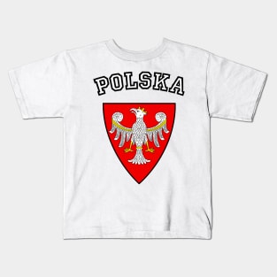 Vintage Style Poland/Polish Eagle Crest Design Kids T-Shirt